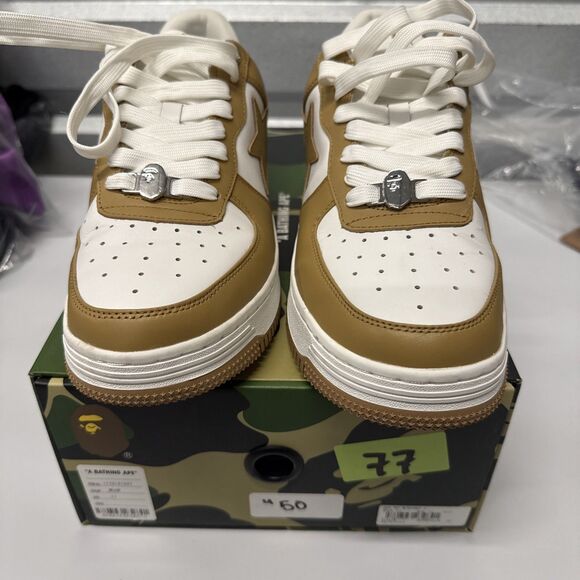 A Bathing Ape BAPE STA Beige White Men\'s US 11 Low Top Lace Up Sneakers main image 7